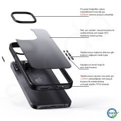 iPhone 15 Spada Panzer Magsafe Black Kapak