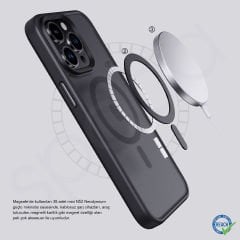 iPhone 15 Spada Panzer Magsafe Black Kapak