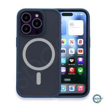 iPhone 14 Pro Spada Panzer Magsafe Dark Blue Kapak