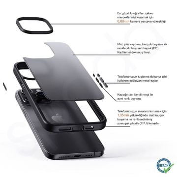 iPhone 15 Spada Panzer Magsafe Black Kapak