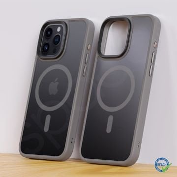 iPhone 15 Pro Max Spada Panzer Magsafe Gray Kapak