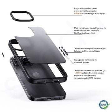 iPhone 15 Pro Max Spada Panzer Magsafe Gray Kapak