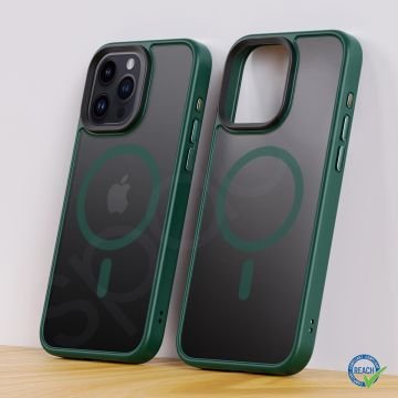 iPhone 15 Pro Max Spada Panzer Magsafe Green Kapak