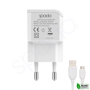 Spada Micro USB Kablolu 2000 mAh Ev Şarjı - SPD1513EU