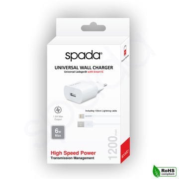 Spada Lightning Kablolu 1200 mAh Ev Şarjı - STC-A51A