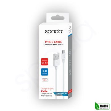 Spada Titanium Seri KBL-55WH Lightning 1 metre Beyaz Kablo