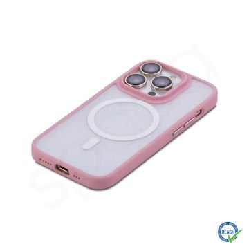 iPhone 14 Pro Max Spada Magnet Magsafe Pembe Kapak
