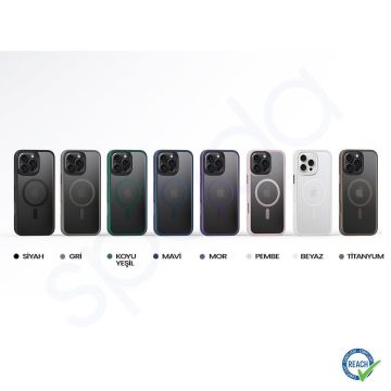 iPhone 16 Pro Spada Panzer Magsafe Siyah Kapak