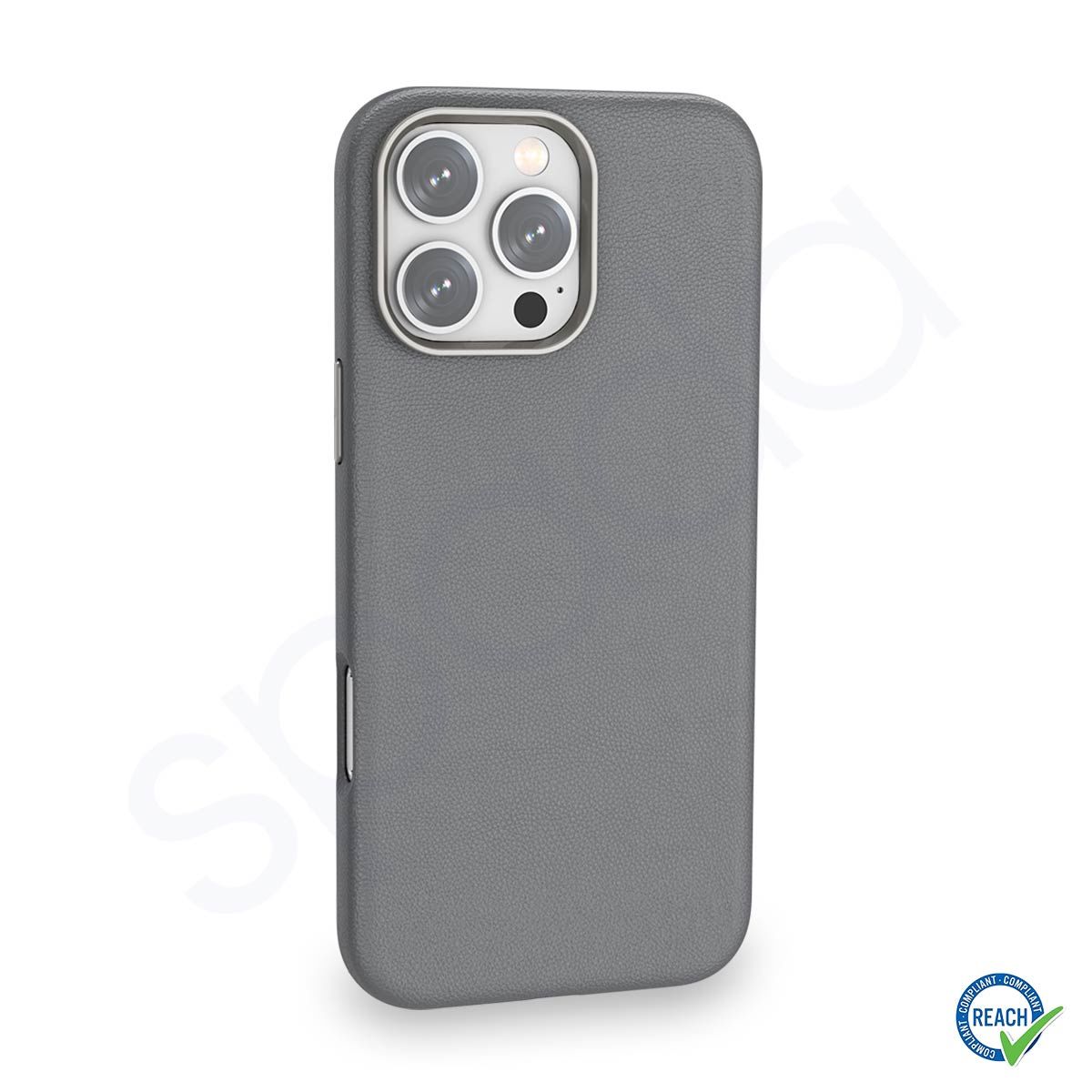 iPhone 16 Pro Max Spada Pelle Magsafe Gri Kapak