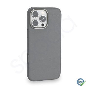 iPhone 16 Pro Max Spada Pelle Magsafe Gri Kapak