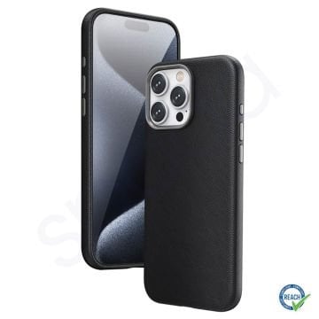 iPhone 16 Pro Max Spada Pelle Magsafe Siyah Kapak