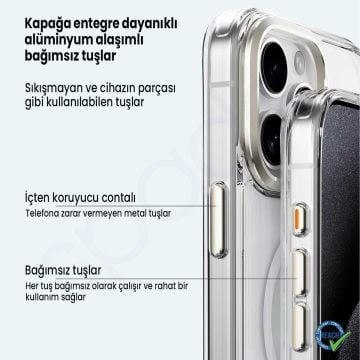 iPhone 16 Plus Spada Premium Magsafe Titanyum Gray Kapak