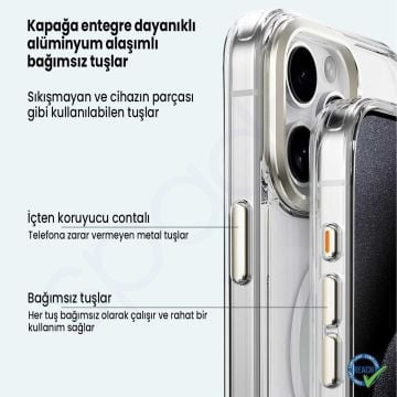 iPhone 16 Pro Spada Premium Magsafe Titanyum Gray Kapak