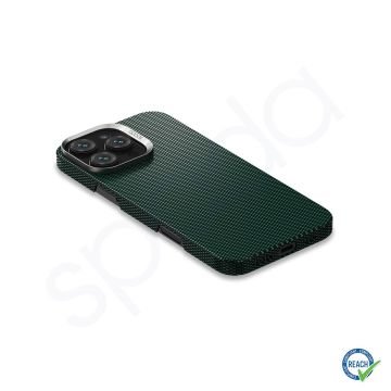 iPhone 16 Pro Spada Premium Kevlar Magsafe Yeşil Kapak