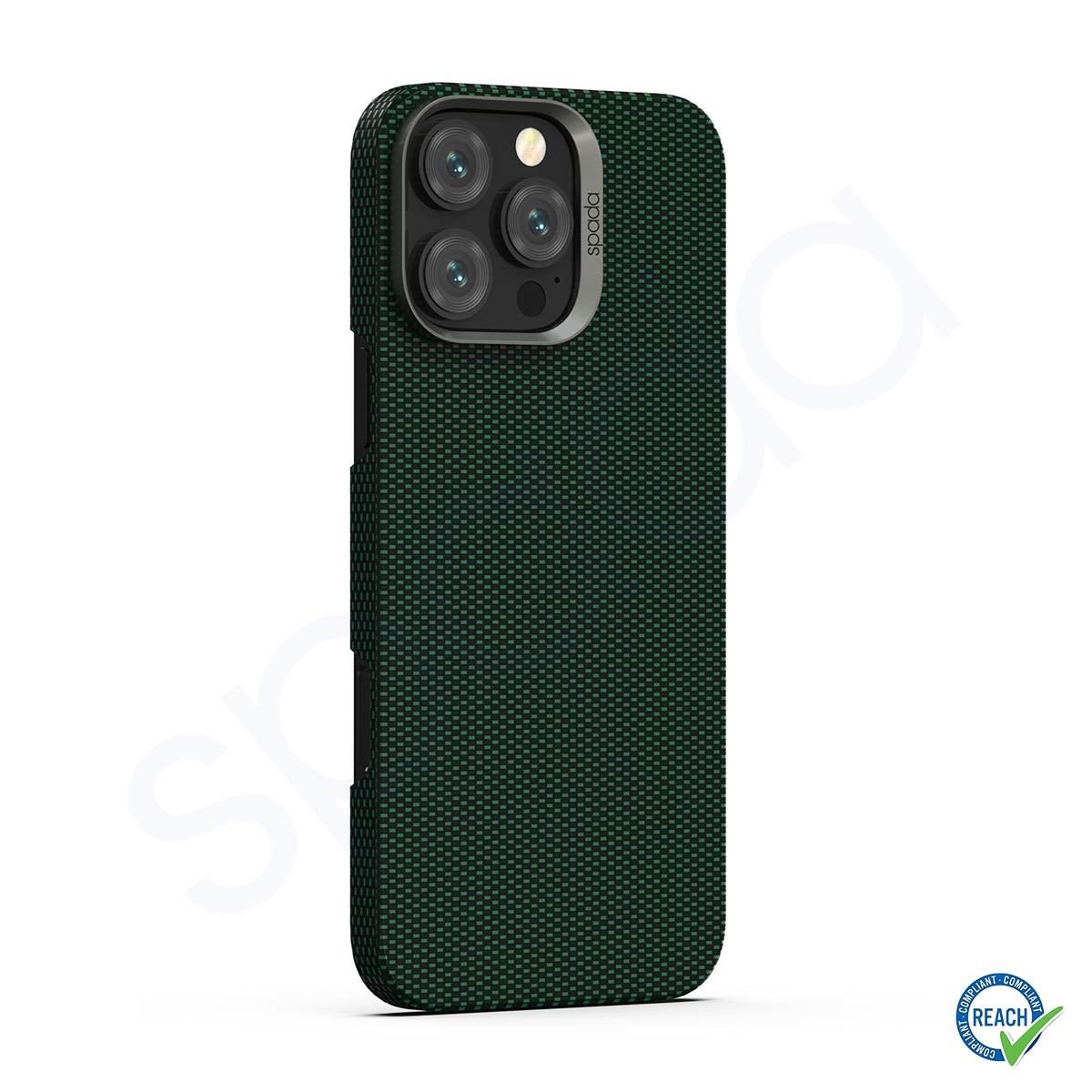 iPhone 16 Pro Max Spada Premium Kevlar Magsafe Yeşil Kapak