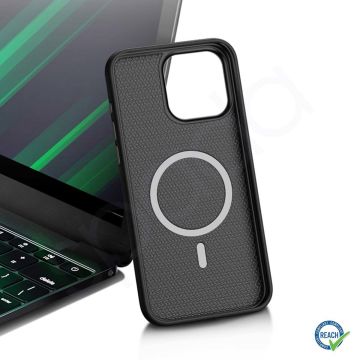 iPhone 15 Pro Max Spada Pelle Magsafe Gray Kapak