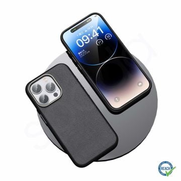 iPhone 15 Pro Max Spada Pelle Magsafe Black Kapak