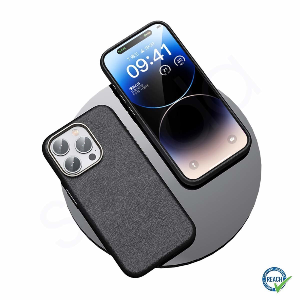 iPhone 14 Pro Spada Pelle Magsafe Black Kapak