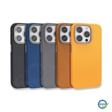 iPhone 15 Pro Max Spada Pelle Gray Kapak