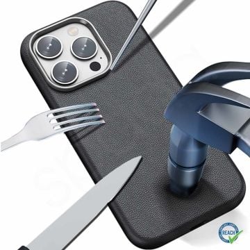 iPhone 14 Pro Spada Pelle Dark Blue Kapak