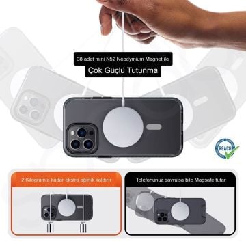 iPhone 13 Pro Max Spada Armor Magsafe Black Kapak