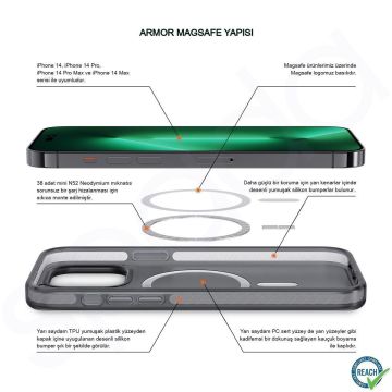 iPhone 14 Spada Armor Magsafe Blue Kapak