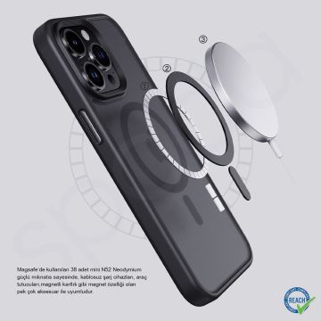 iPhone 14 Spada Panzer Magsafe Dark Blue Kapak