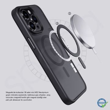 iPhone 13 Pro Spada Panzer Magsafe Black Kapak