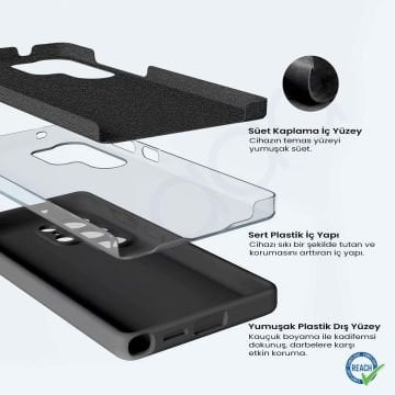 Samsung S25 Ultra Spada Silikon Magsafe Kılıf - Siyah