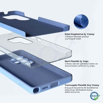 Samsung S25 Ultra Spada Silikon Magsafe Kılıf - Uçuk Mavi