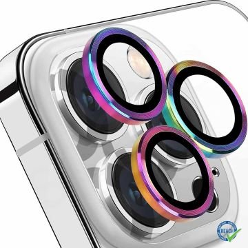 iPhone 14 Spada Kamera Lens Koruyucu - Rainbow