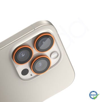 iPhone 15 Pro Spada Kamera Lens Koruyucu - Orange