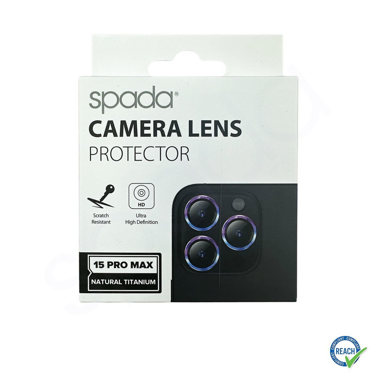 iPhone 15 Pro Max Spada Kamera Lens Koruyucu - Natural Titanium