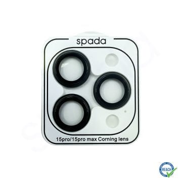 iPhone 15 Pro Max Spada Kamera Lens Koruyucu - Titanium Black
