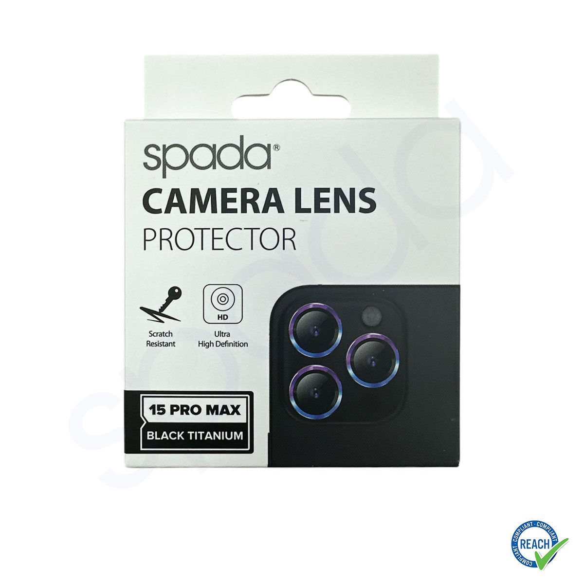 iPhone 15 Pro Max Spada Kamera Lens Koruyucu - Titanium Black