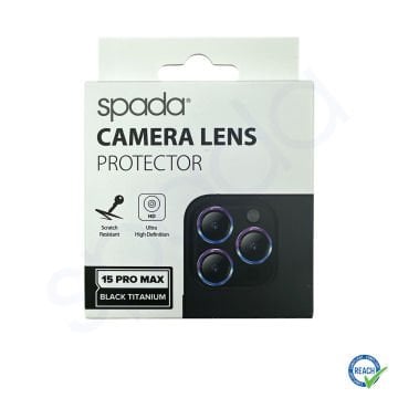 iPhone 15 Pro Max Spada Kamera Lens Koruyucu - Titanium Black