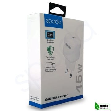 Spada GAN Hızlı Şarj Cihazı 45W Type C Çıkış