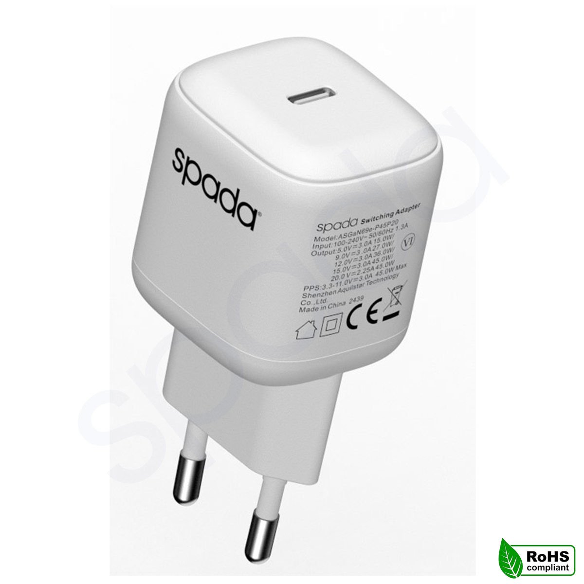 Spada GAN Hızlı Şarj Cihazı 45W Type C Çıkış