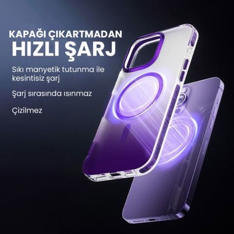 iPhone 14 Pro Max Spada Icon Magsafe Siyah Kapak