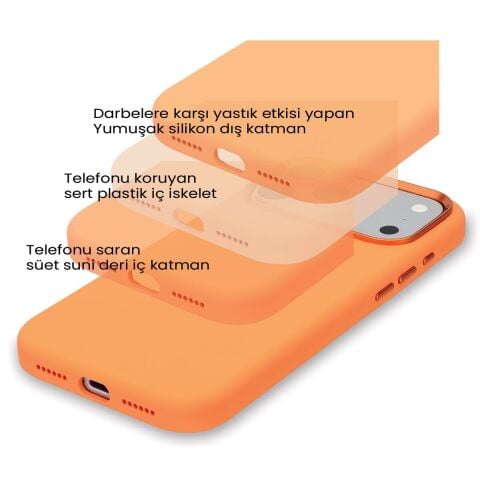 iPhone 17 Pro Spada Liquid Silikon Magsafe Krem Kılıf