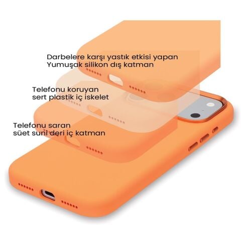 iPhone 17 Pro Spada Liquid Silikon Magsafe Pembe Kılıf