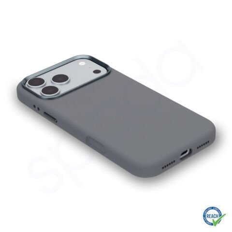 iPhone 17 Pro Spada Liquid Silikon Magsafe Gri Kılıf